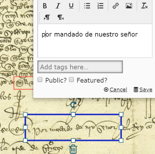 Creando una anotación