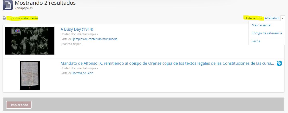 Clipboard -AtoM 2.3